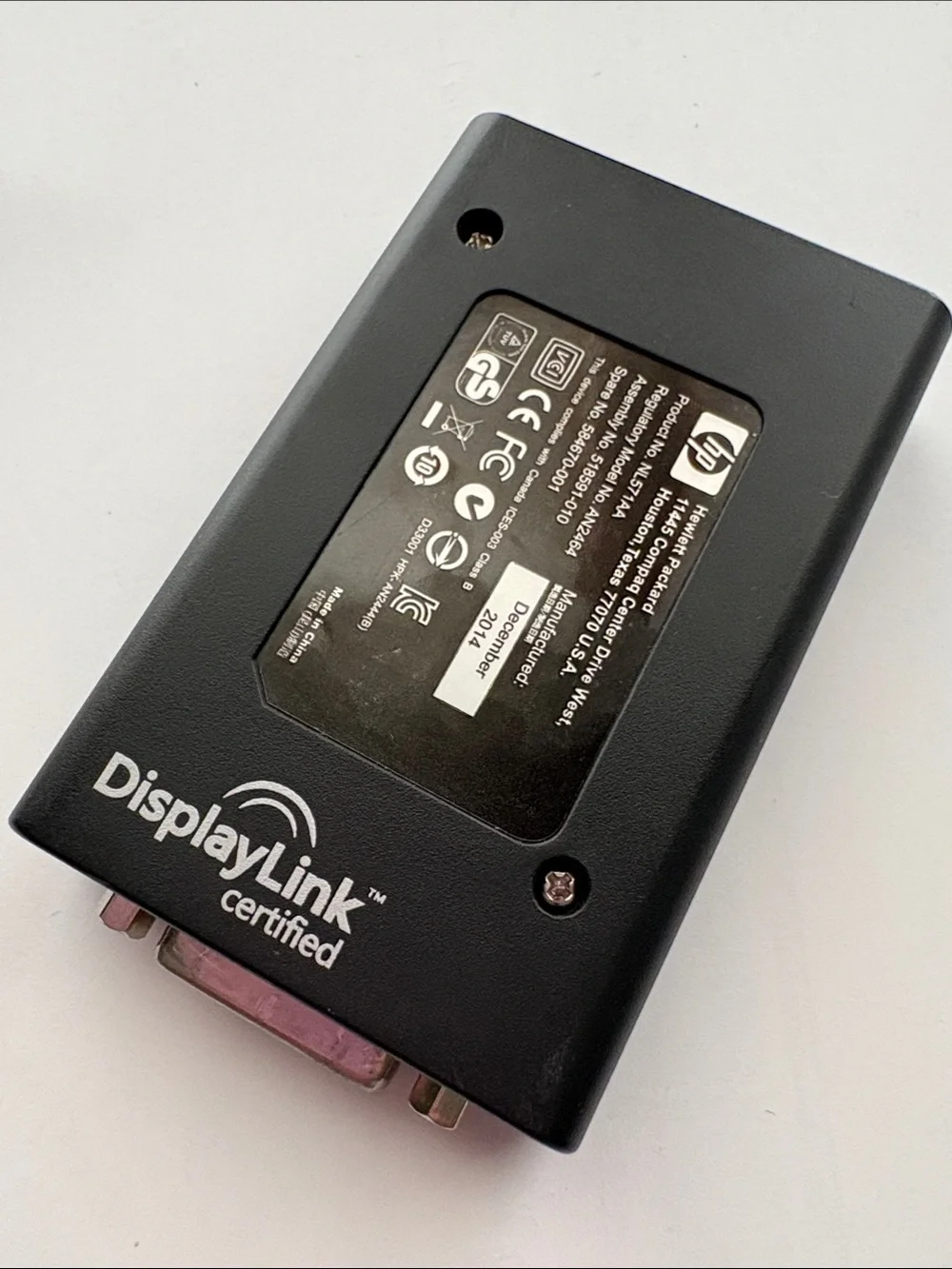 Original HP NL571AA USB 2.0 External Graphics Adapter USB to DVI-I Model AN2464